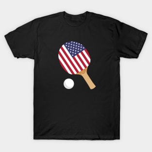 USA Flag Table Tennis T-Shirt